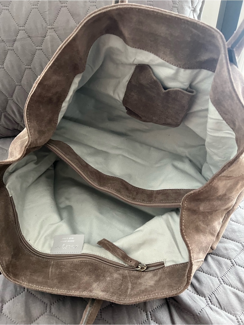 Mark & Graham Elisabetta Suede Slouch Bag - Picture 10 of 12